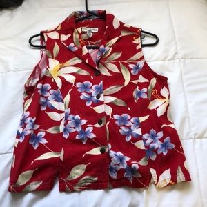 Caribbean Joe floral button up top